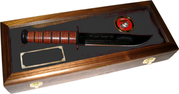 MC44 - MARINE CORPS WALNUT CASE (KA-BAR not included)